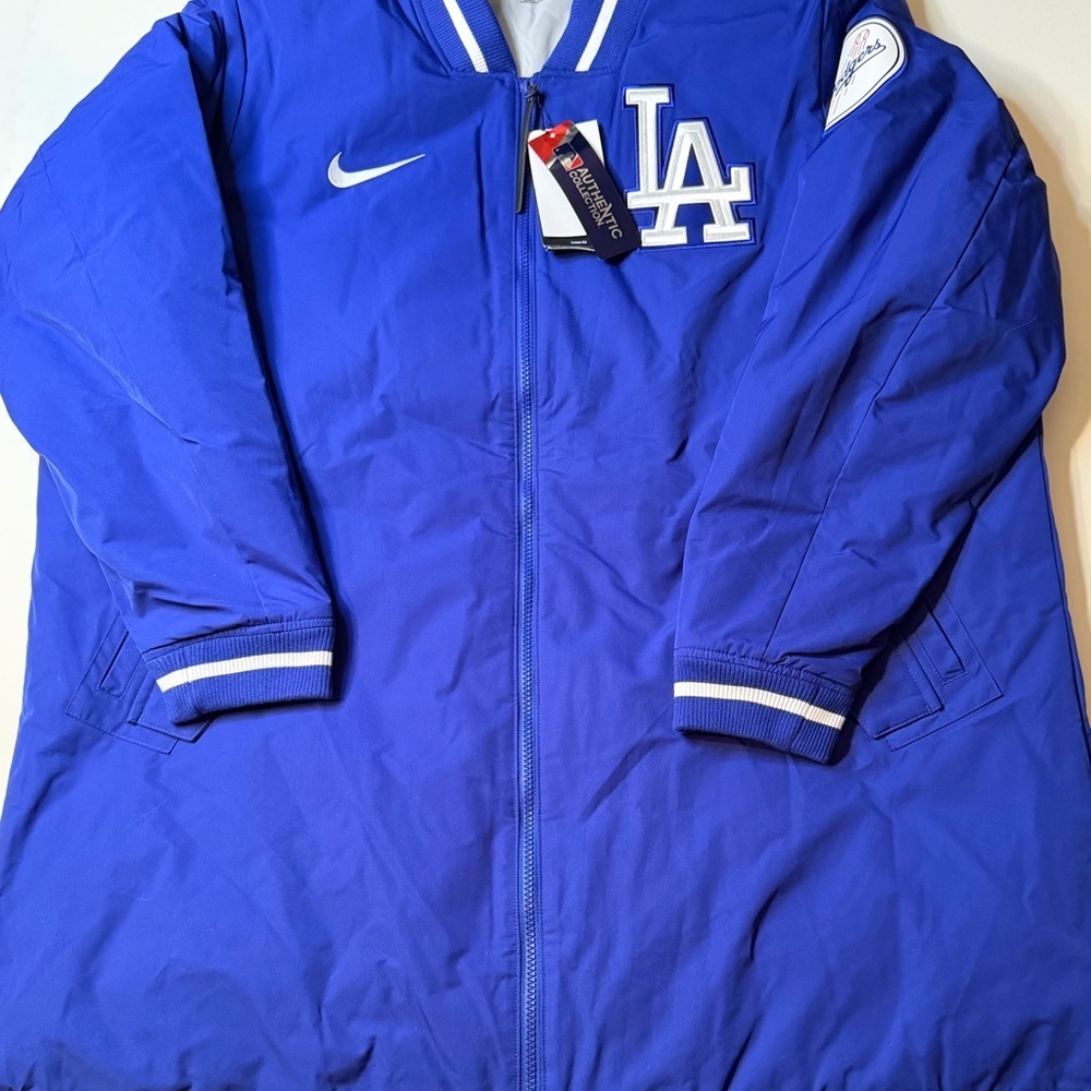 NWT Nike LA Los Angeles Dodgers Baseball Dugout Full Zip Jacket Coat Mens XL